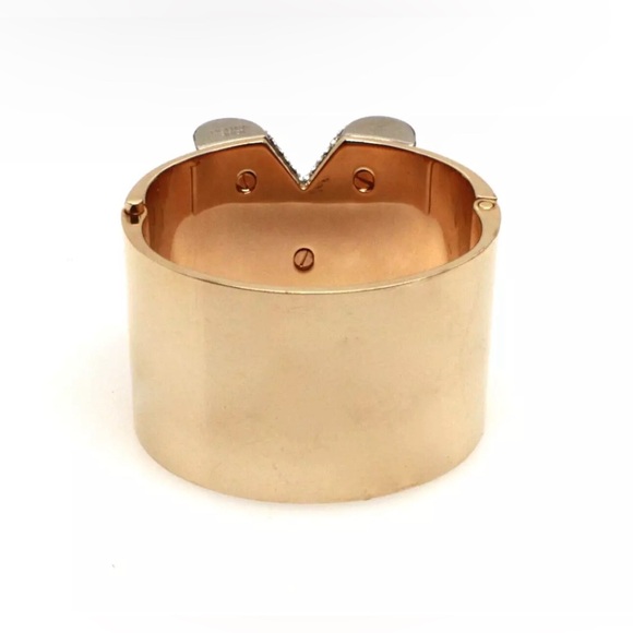 Louis Vuitton Essential V Cuff Bracelet Metal with Crystals - Picture 5 of 16